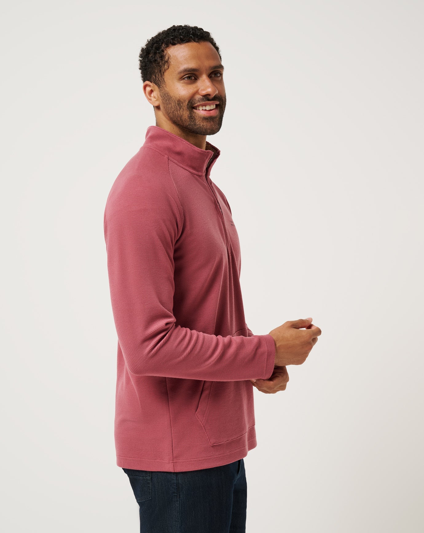 Travis Mathew Performance Waffle Quarter Zip