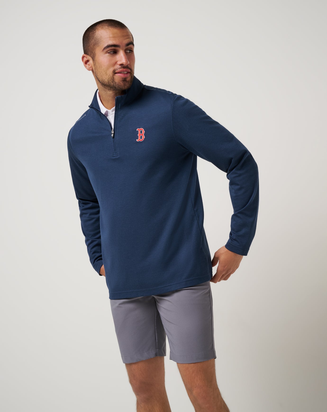 Travis Mathew Boston Red Sox Time To Tailgate Quarter Zip