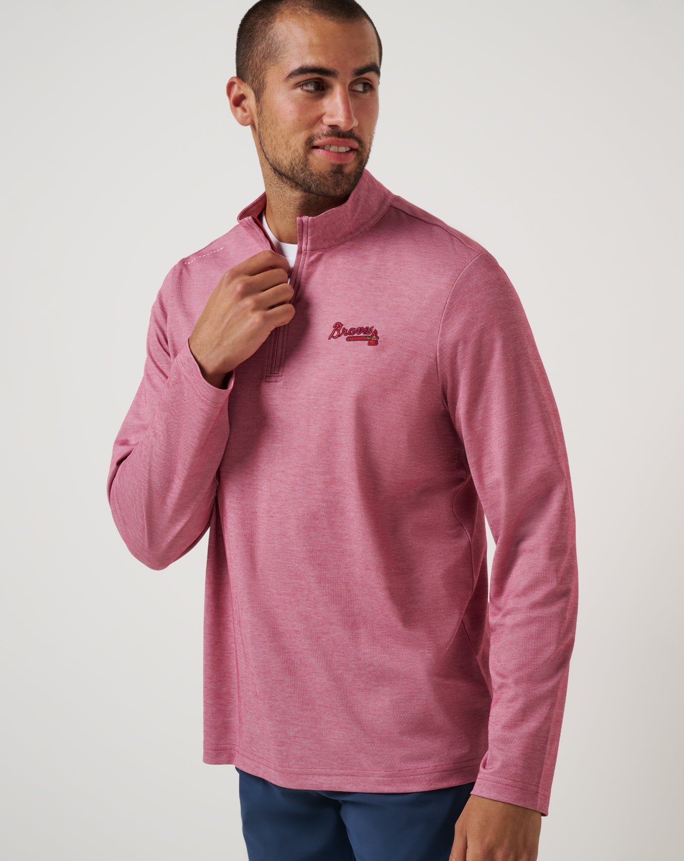 Travis Mathew Atlanta Braves Time To Tailgate Quarter Zip