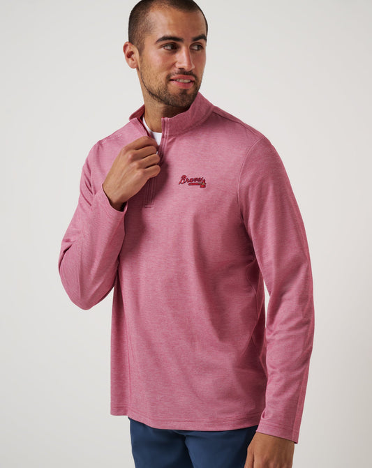 Travis Mathew Atlanta Braves Time To Tailgate Quarter Zip