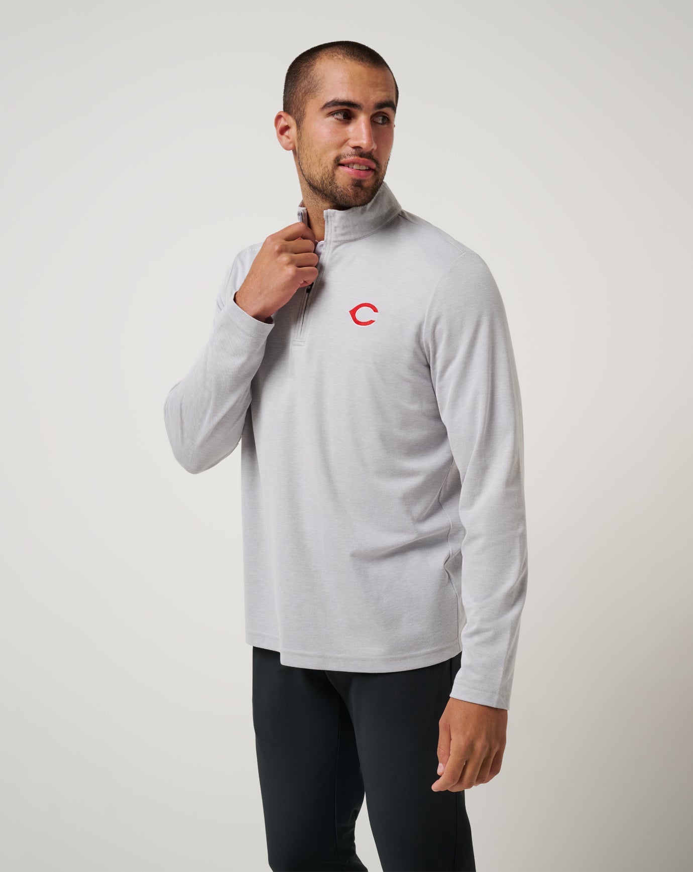 Travis Mathew Cincinatti Reds Time To Tailgate Quarter Zip