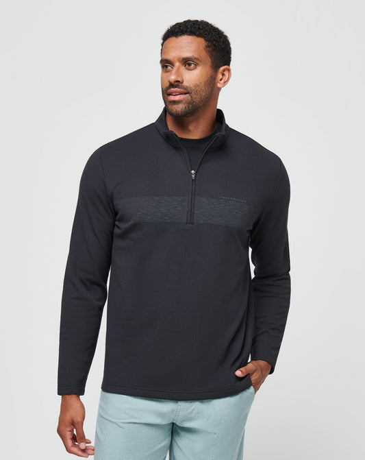 Travis Mathew Upgraded Fleece Chest Stripe Quarter Zip
