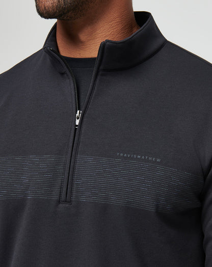 Travis Mathew Upgraded Fleece Chest Stripe Quarter Zip