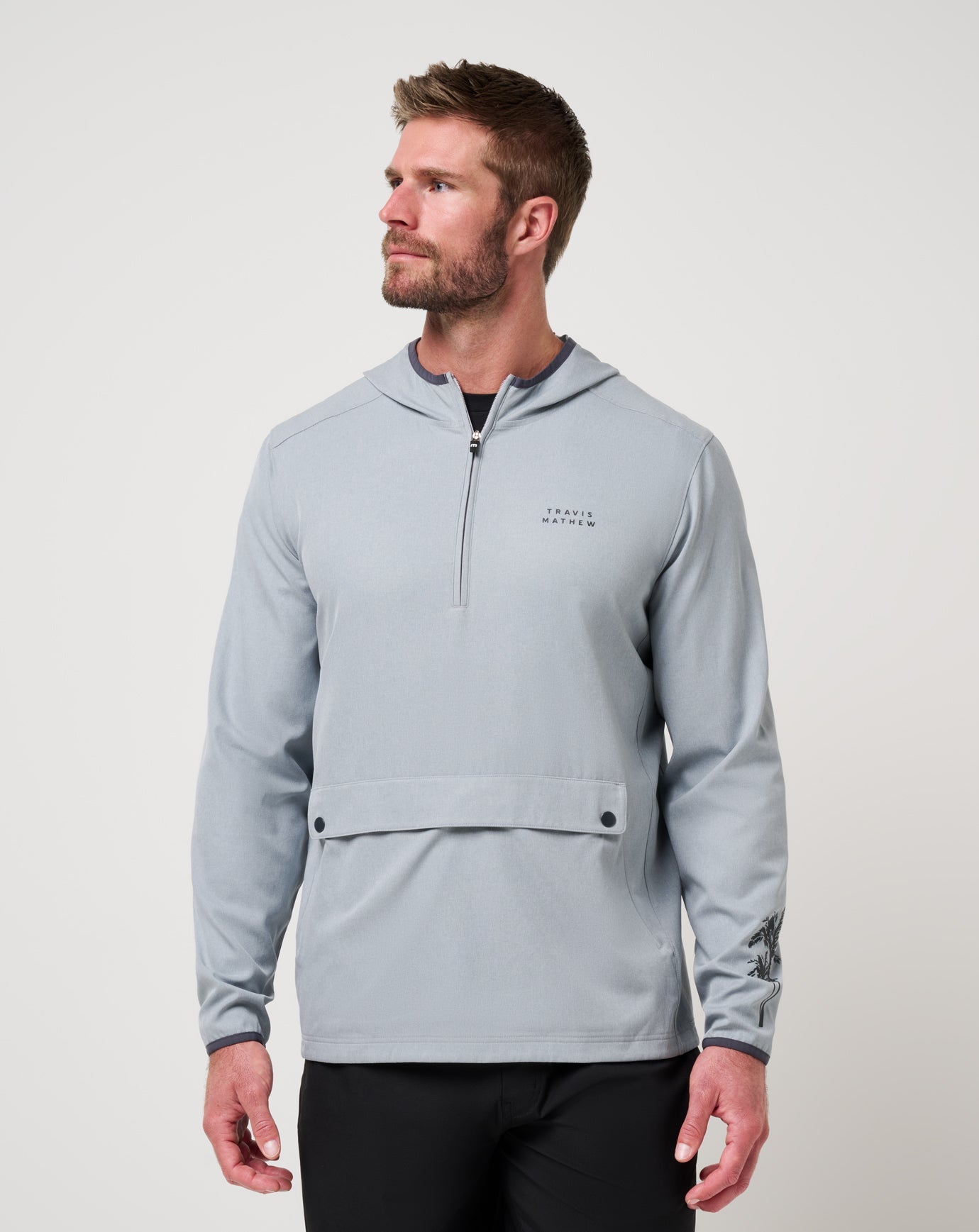 Travis Mathew Out Of Pocket Hooded Quarter Zip