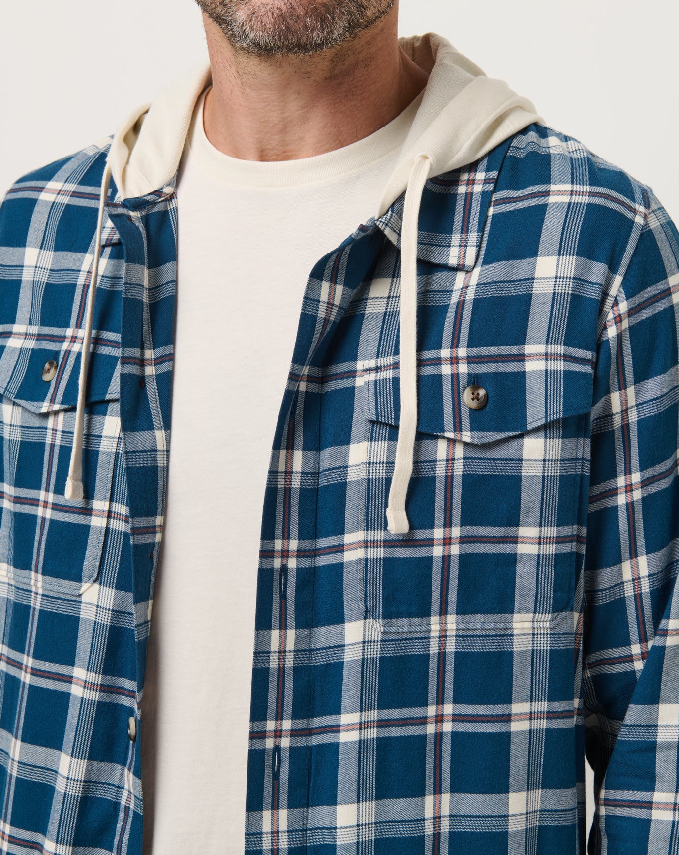 Travis Mathew Cloud Flannel Hooded Button-Up