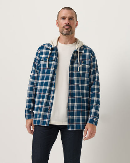 Travis Mathew Cloud Flannel Hooded Button-Up