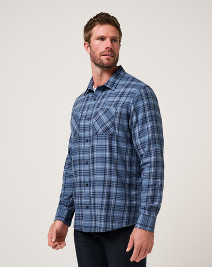 Travis Mathew Cloud Flannel Plaid Button-Up