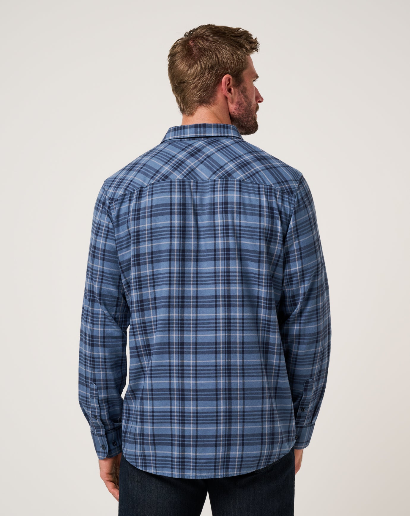 Travis Mathew Cloud Flannel Plaid Button-Up