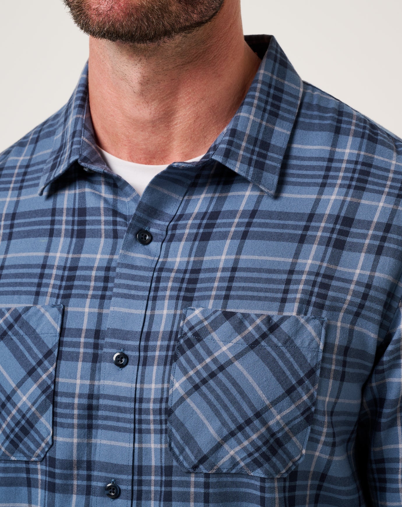 Travis Mathew Cloud Flannel Plaid Button-Up