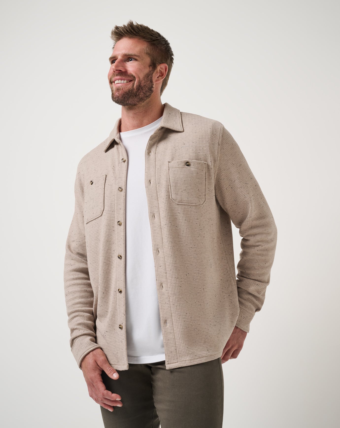 Travis Mathew Cloud Waffle Shirt Jacket