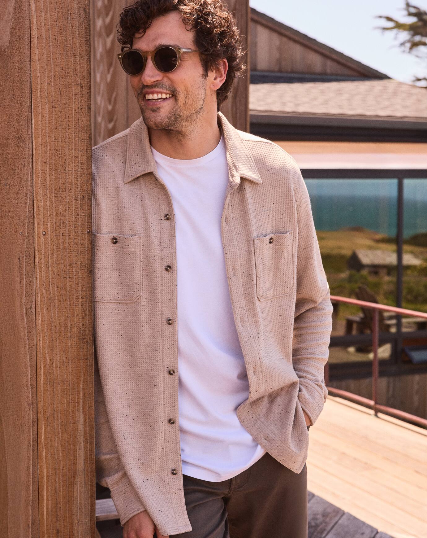 Travis Mathew Cloud Waffle Shirt Jacket