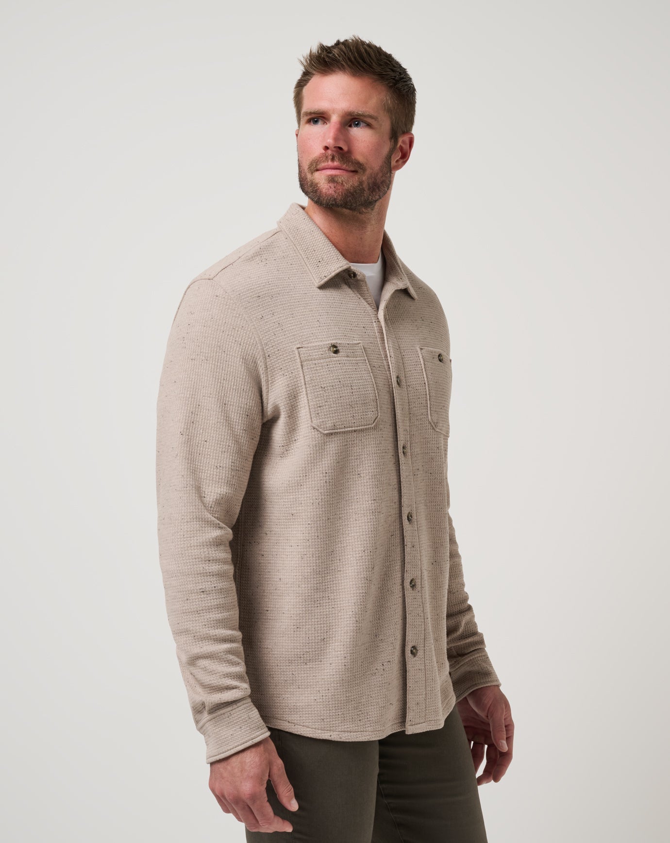 Travis Mathew Cloud Waffle Shirt Jacket