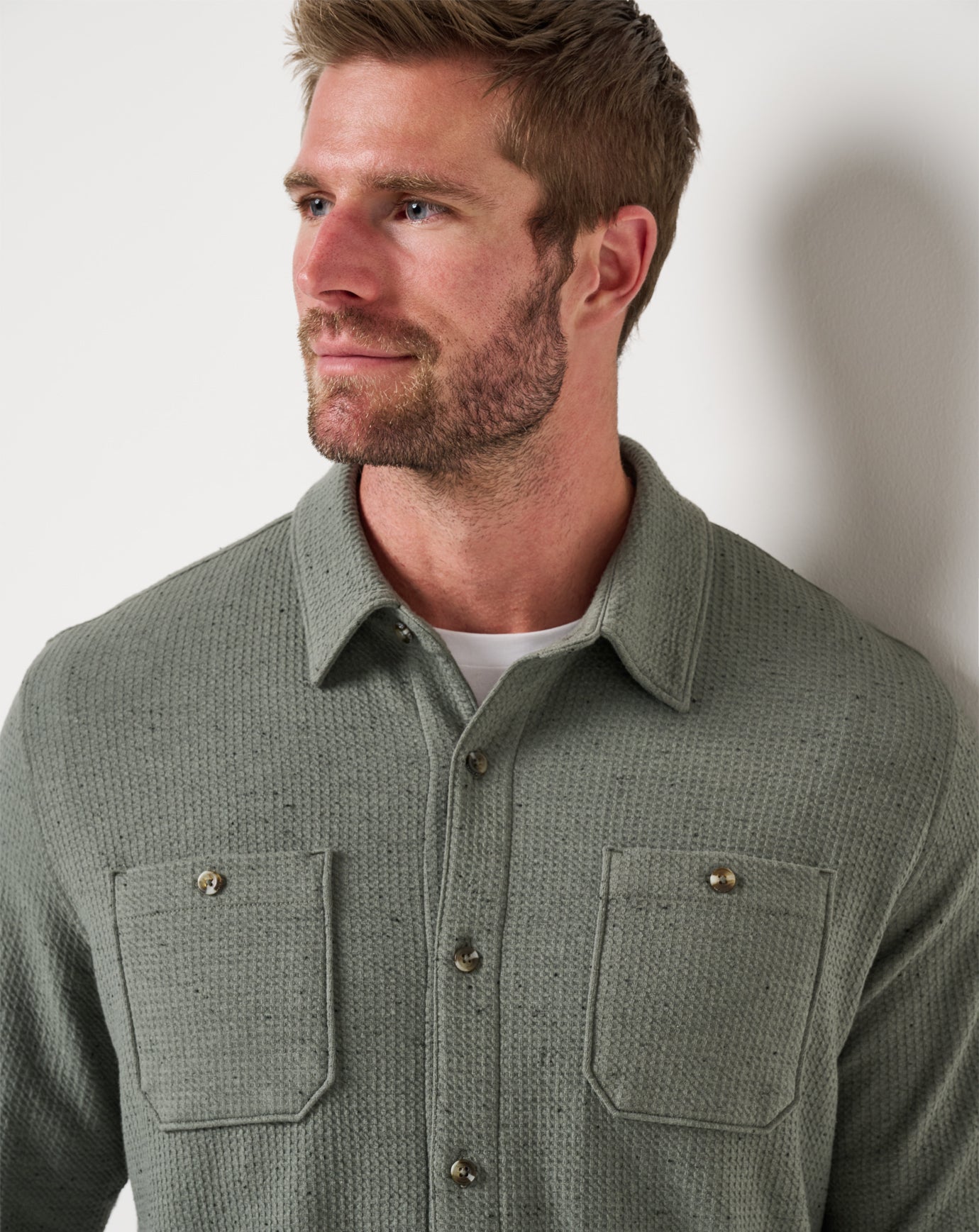Travis Mathew Cloud Waffle Shirt Jacket