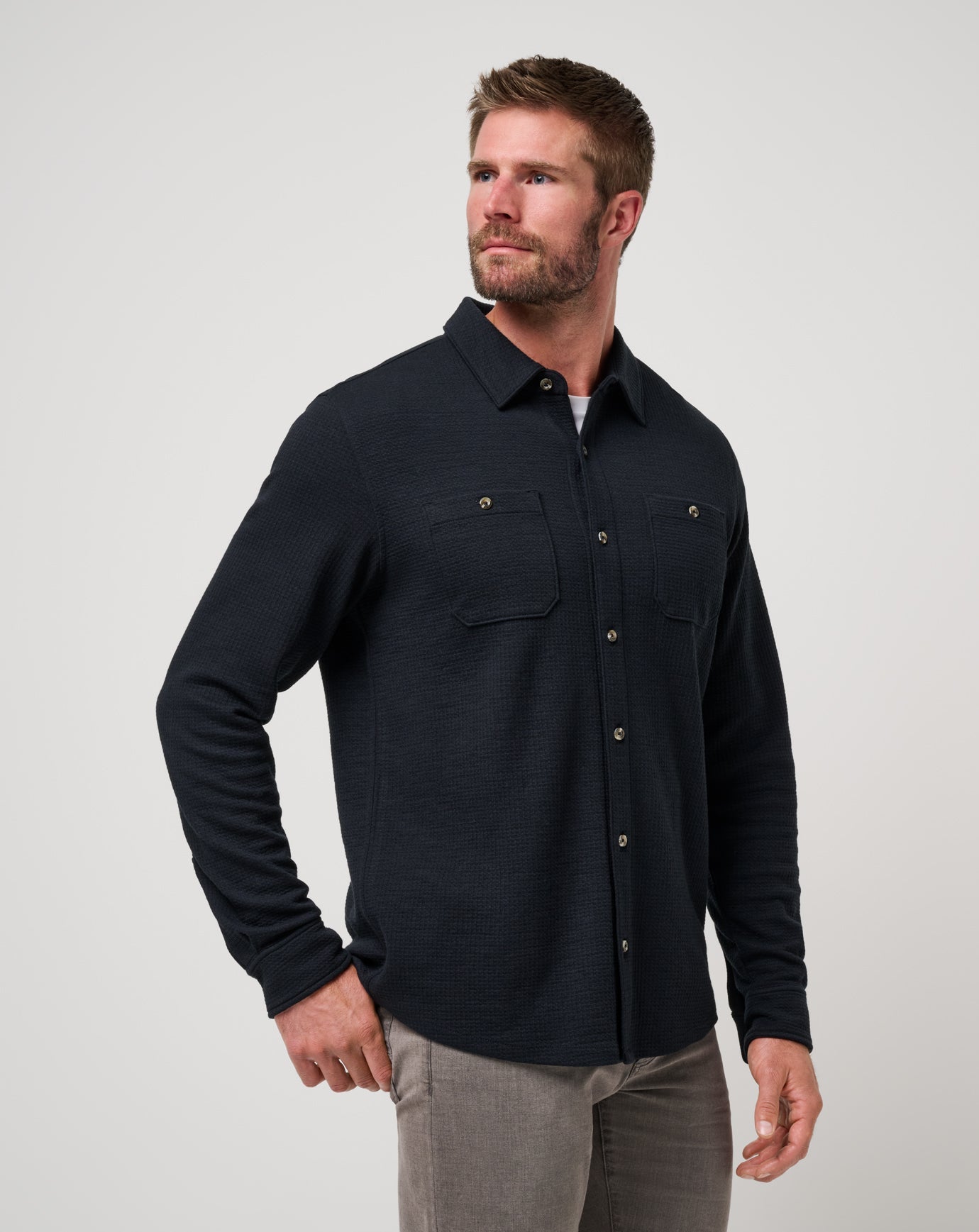 Travis Mathew Cloud Waffle Shirt Jacket