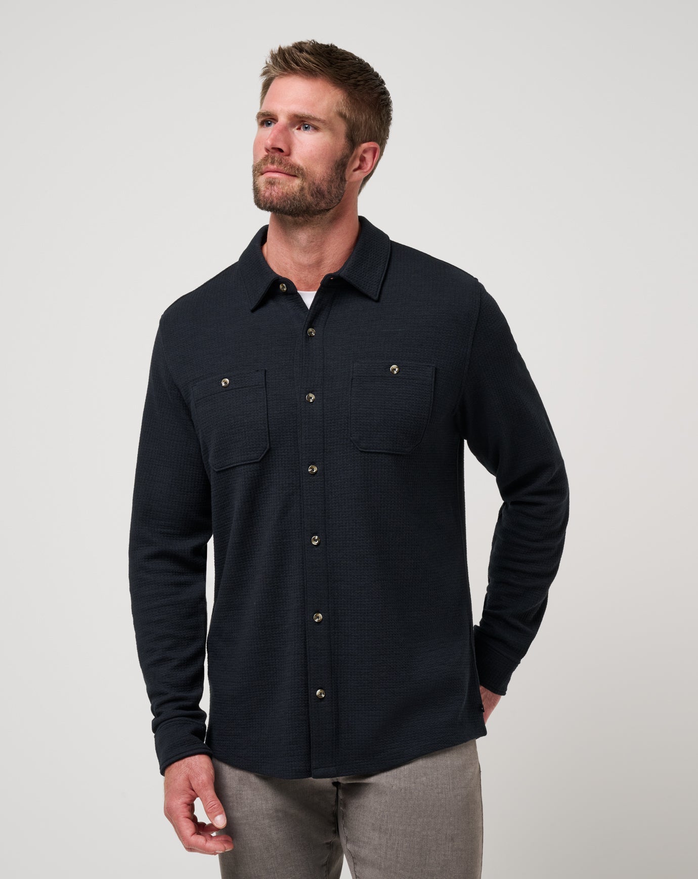 Travis Mathew Cloud Waffle Shirt Jacket
