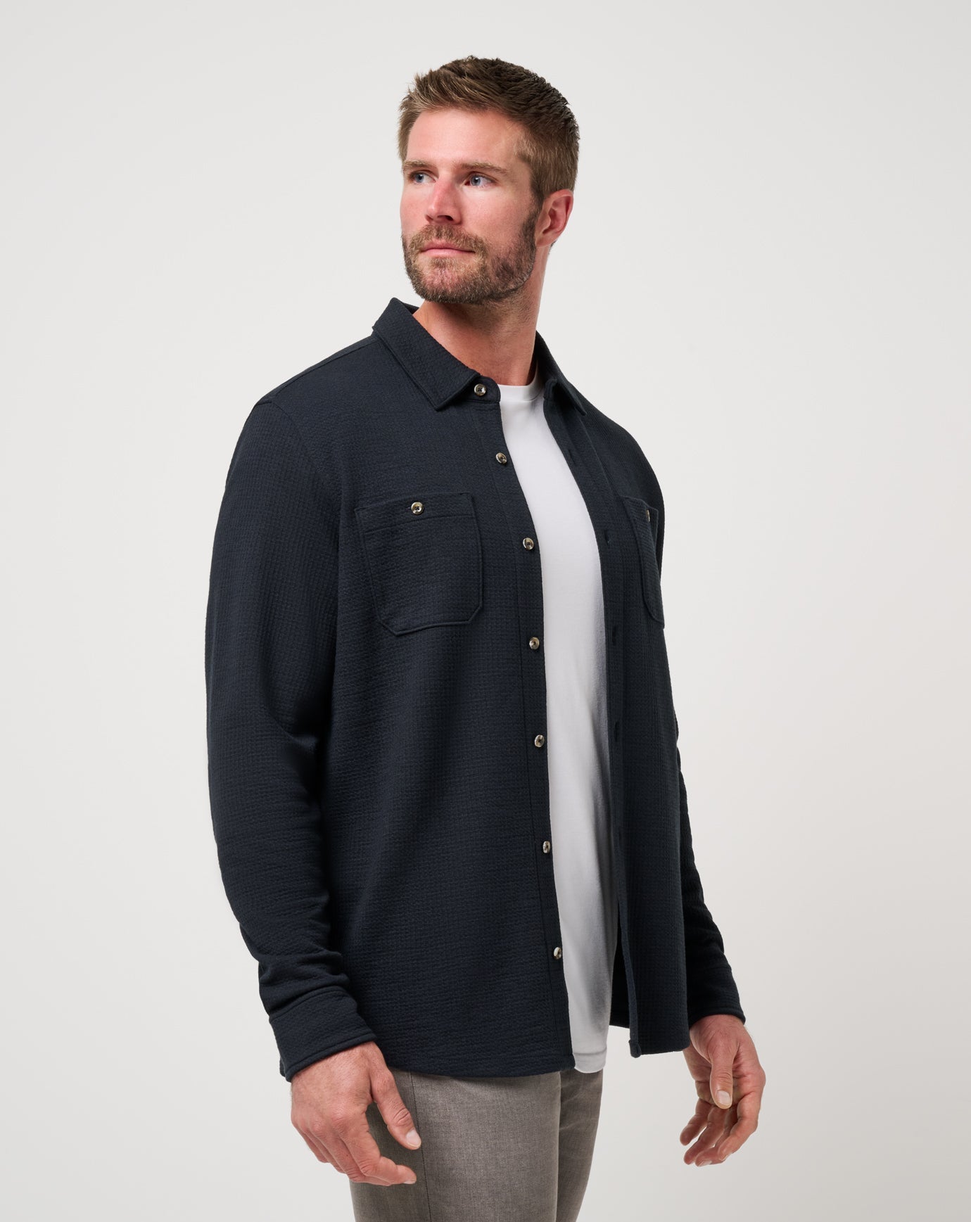 Travis Mathew Cloud Waffle Shirt Jacket