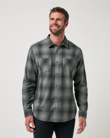 Travis Mathew Cloud Flannel Plaid Button-Up