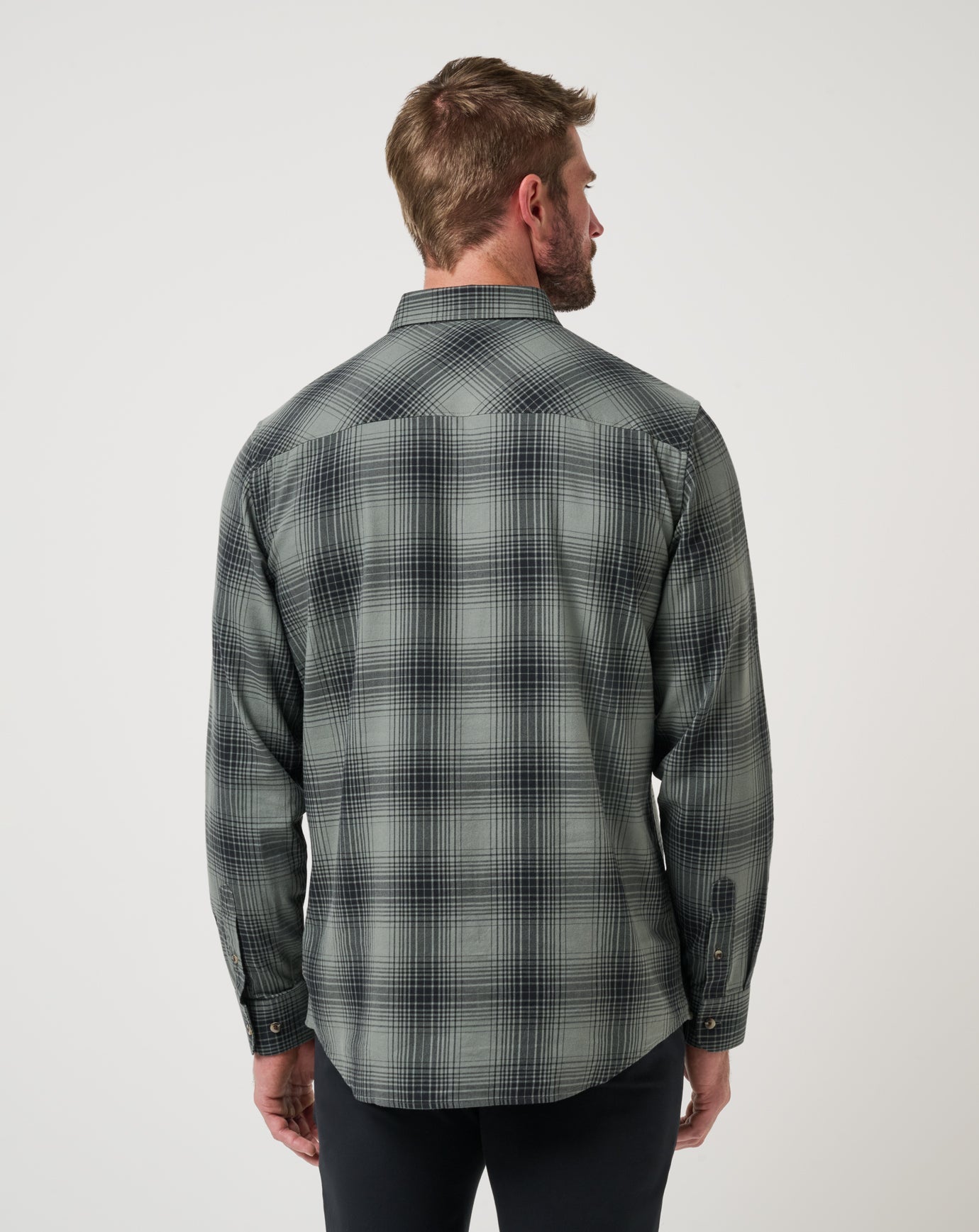 Travis Mathew Cloud Flannel Plaid Button-Up