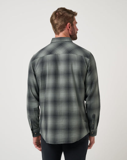 Travis Mathew Cloud Flannel Plaid Button-Up