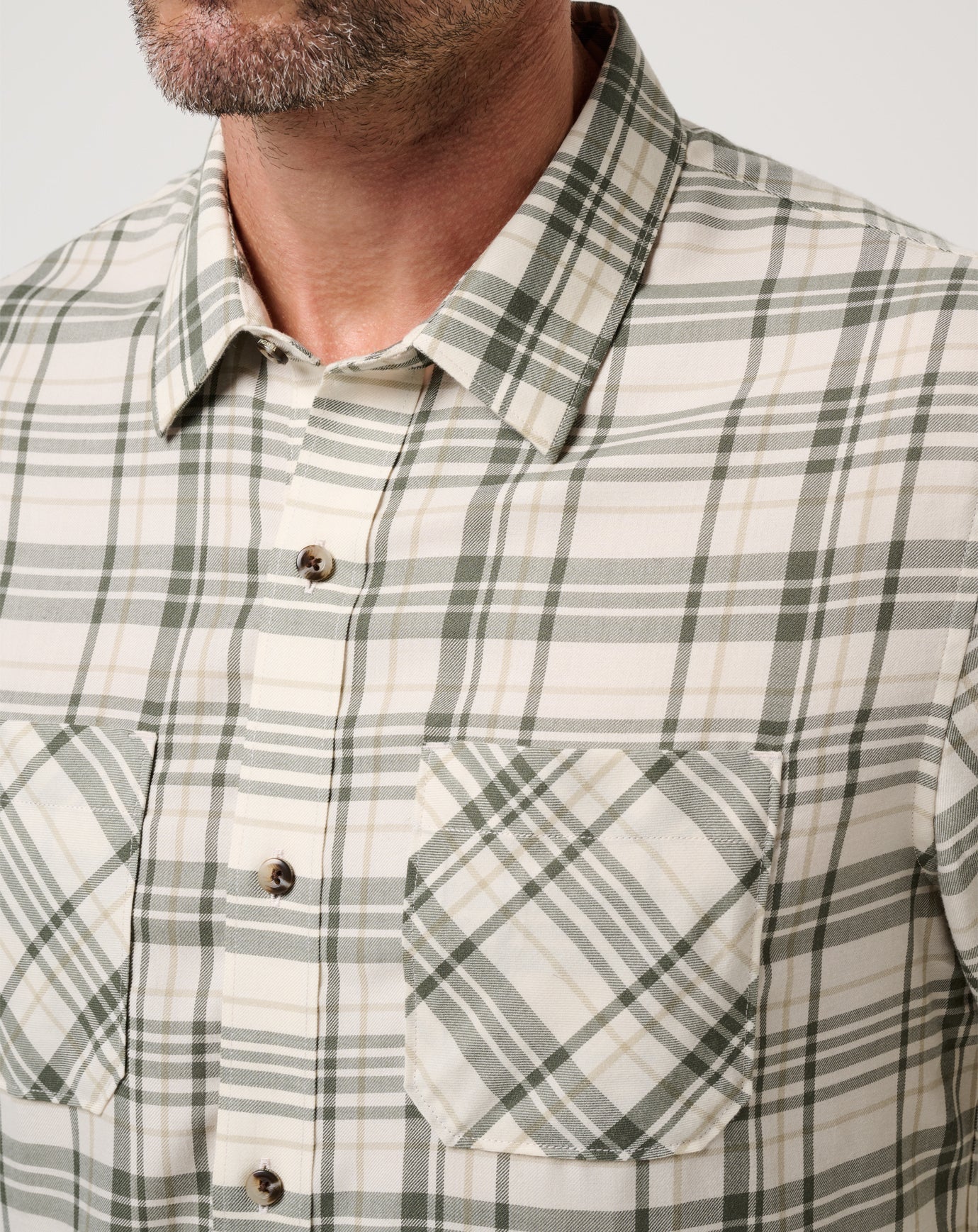 Travis Mathew Cloud Flannel Plaid Button-Up