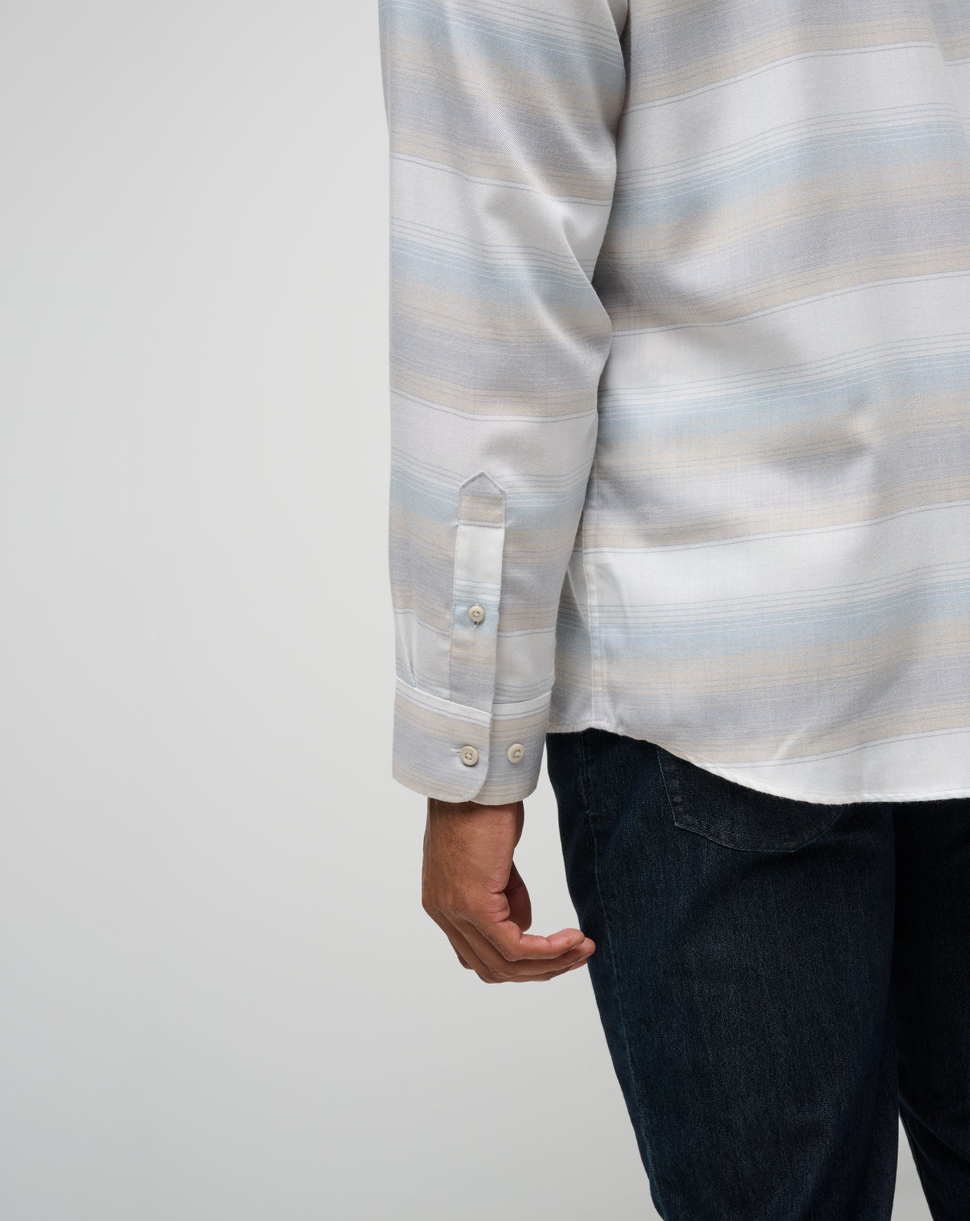 Travis Mathew Cloud Flannel Stripe Button-Up