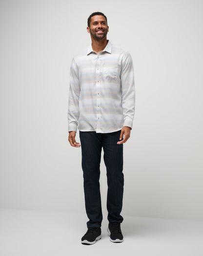Travis Mathew Cloud Flannel Stripe Button-Up