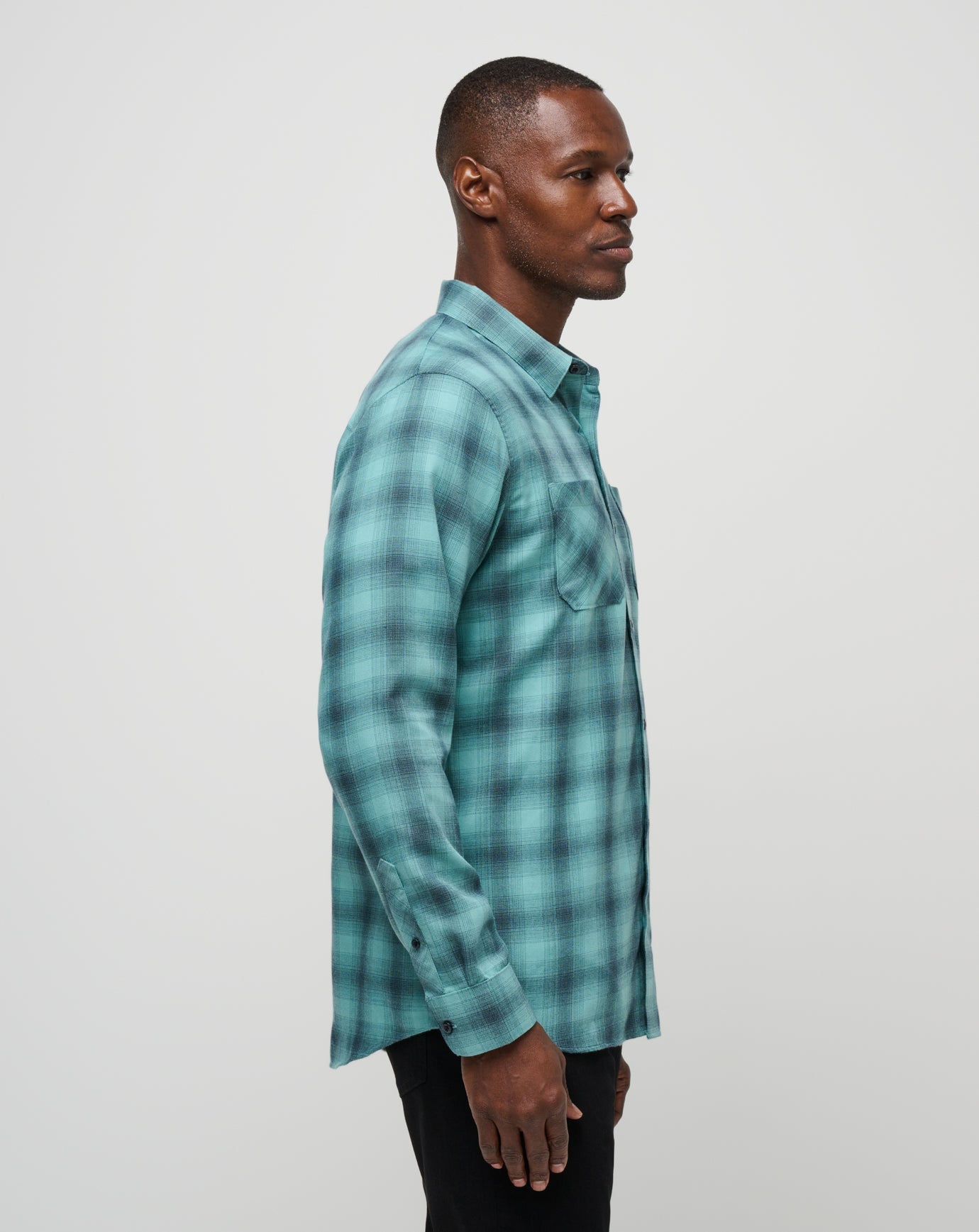 Travis Mathew Cloud Flannel Plaid Button-Up