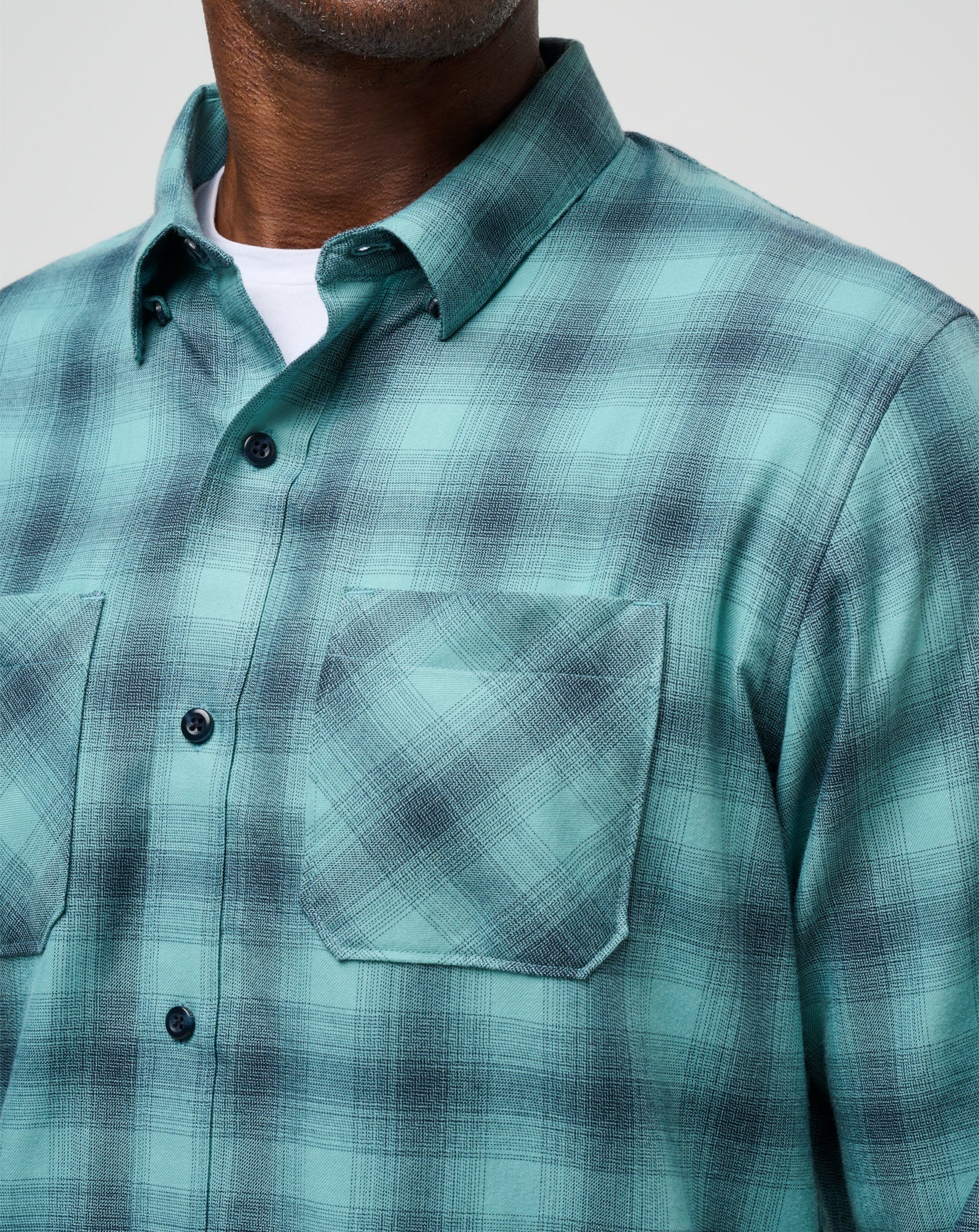 Travis Mathew Cloud Flannel Plaid Button-Up