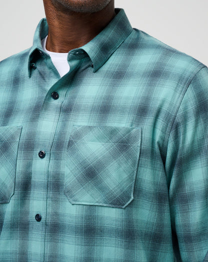 Travis Mathew Cloud Flannel Plaid Button-Up