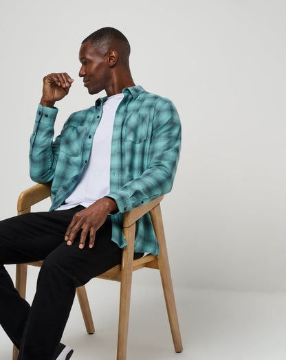 Travis Mathew Cloud Flannel Plaid Button-Up