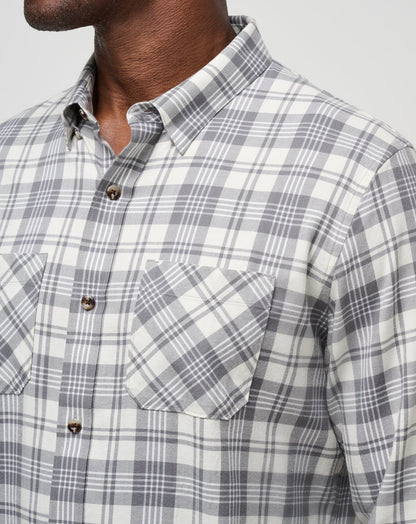 Travis Mathew Cloud Flannel Plaid Button-Up