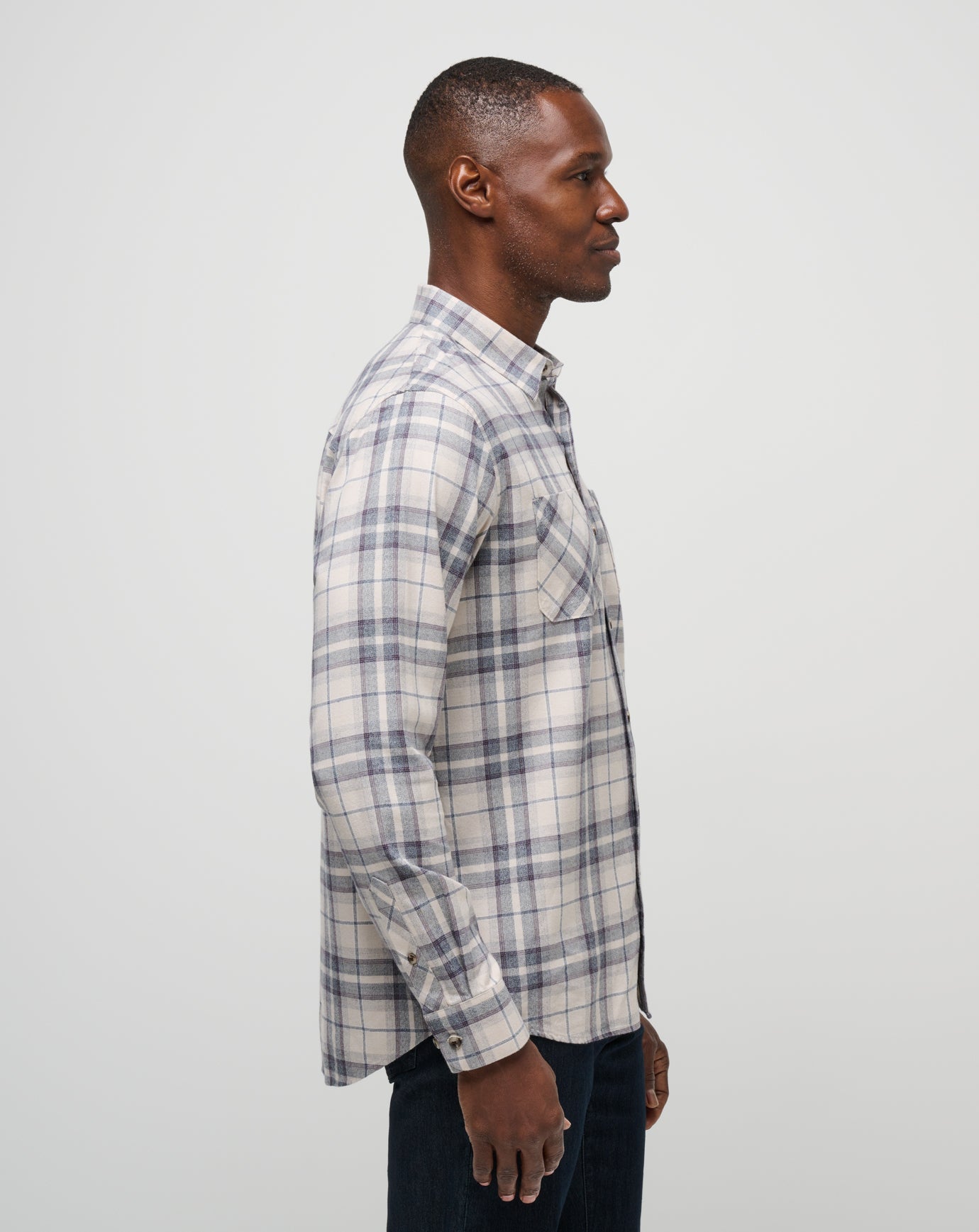 Travis Mathew Cloud Flannel Plaid Button-Up