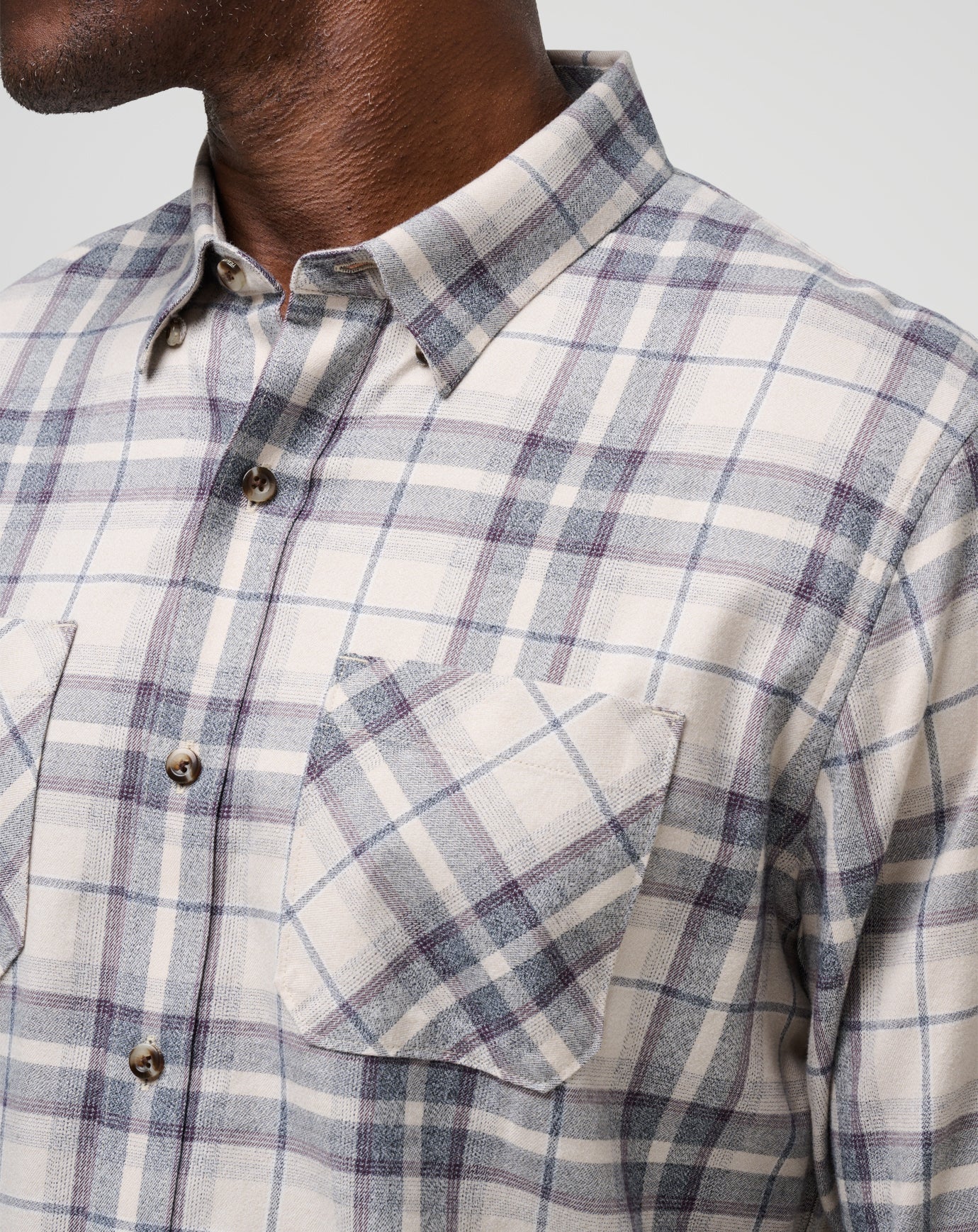 Travis Mathew Cloud Flannel Plaid Button-Up