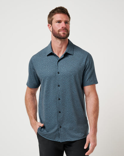 Travis Mathew Knit Featherweight Night Button-Up