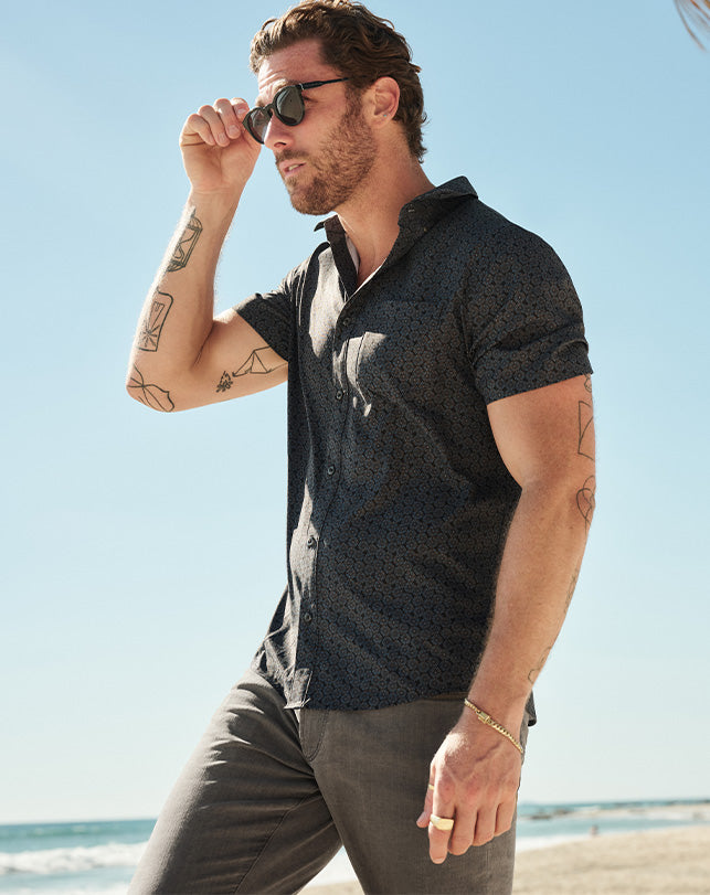 Travis Mathew Techwoven Country Mile Button-Up