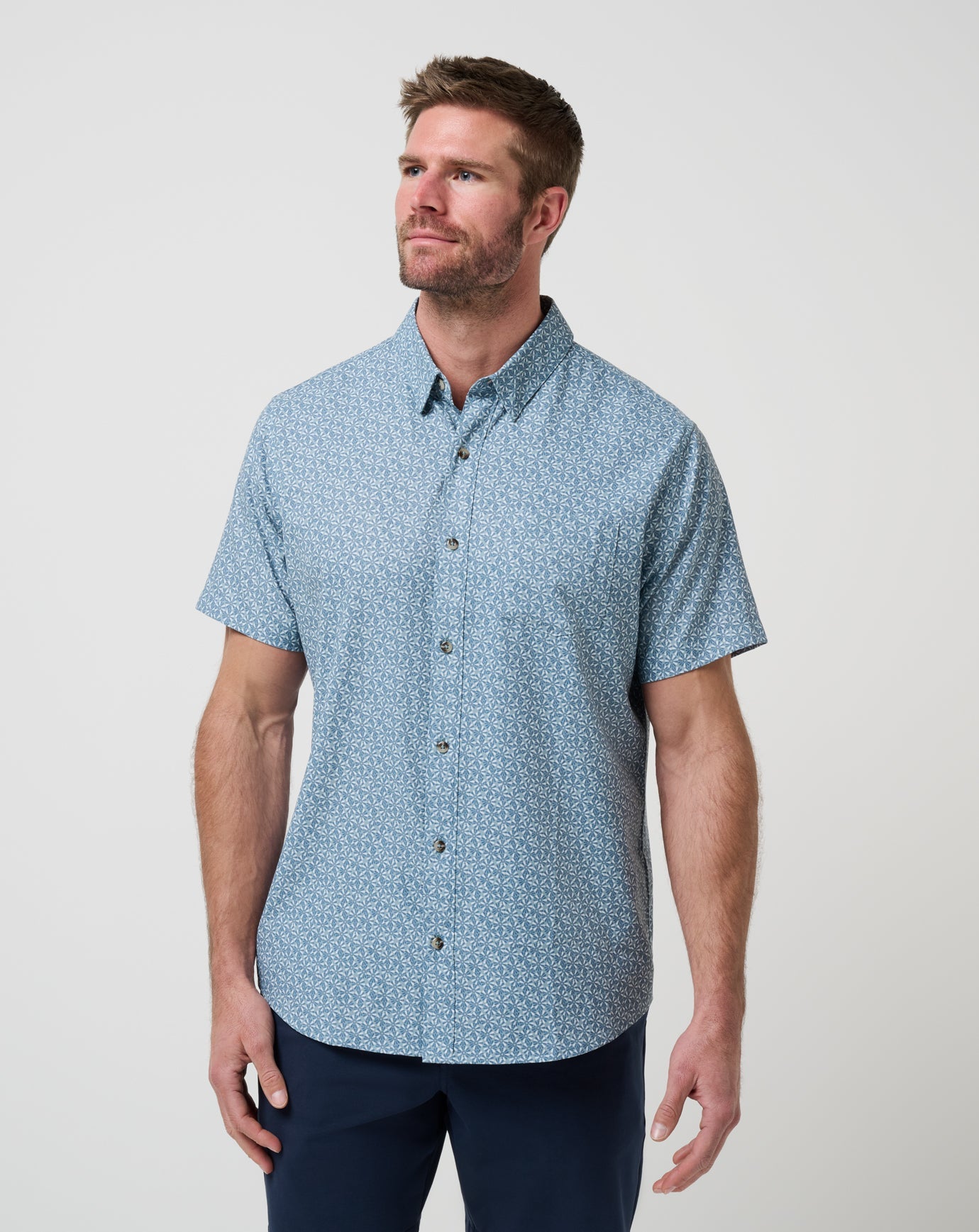 Travis Mathew Techwoven Country Mile Button-Up