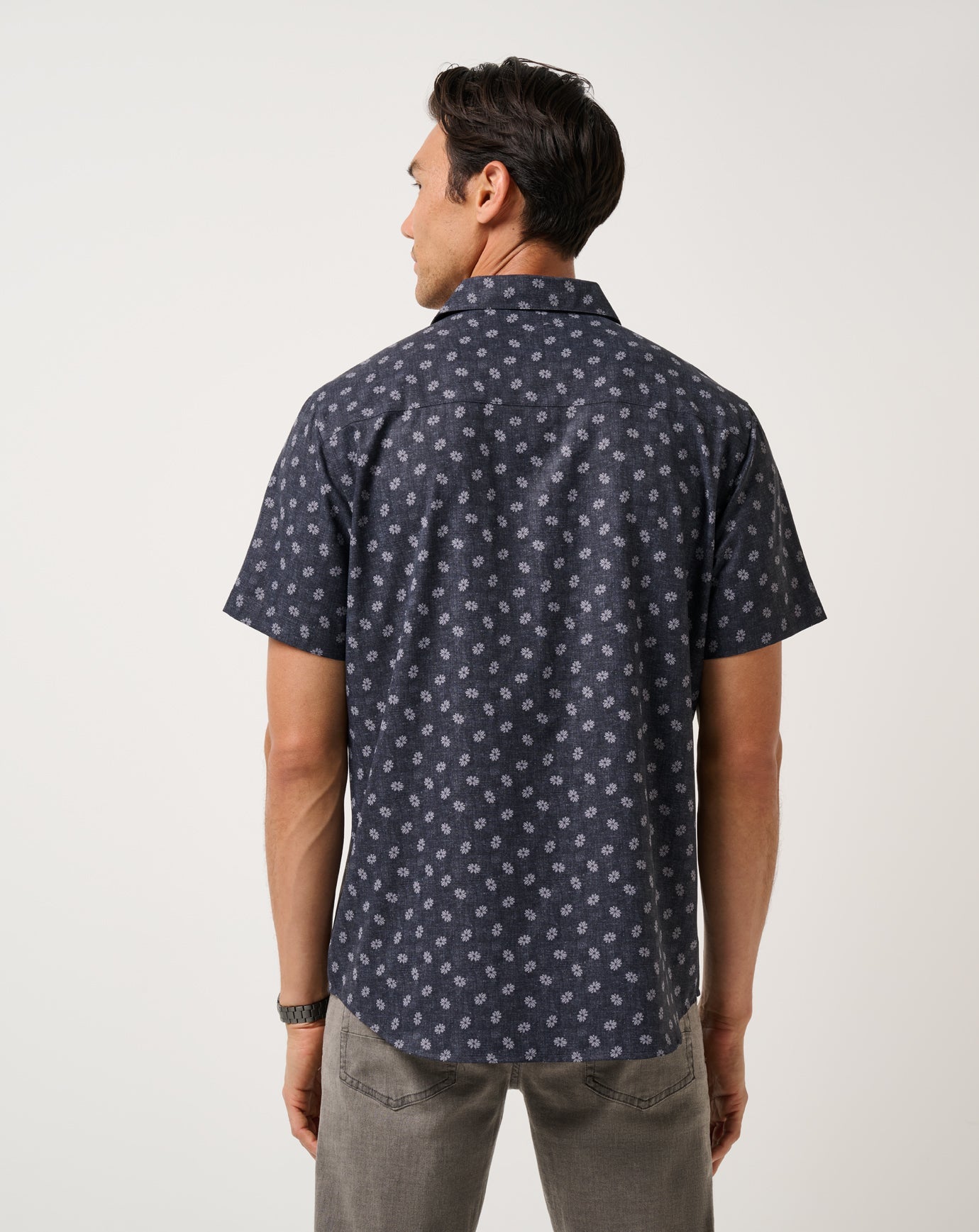 Travis Mathew Techwoven Grey Wind Button-Up