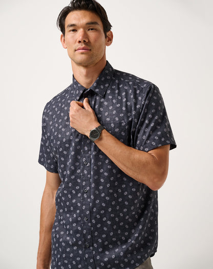 Travis Mathew Techwoven Grey Wind Button-Up