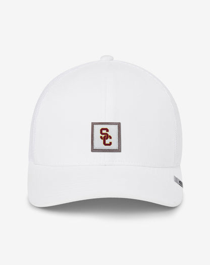 Travis Mathew USC Leather Patch Snapback Hat