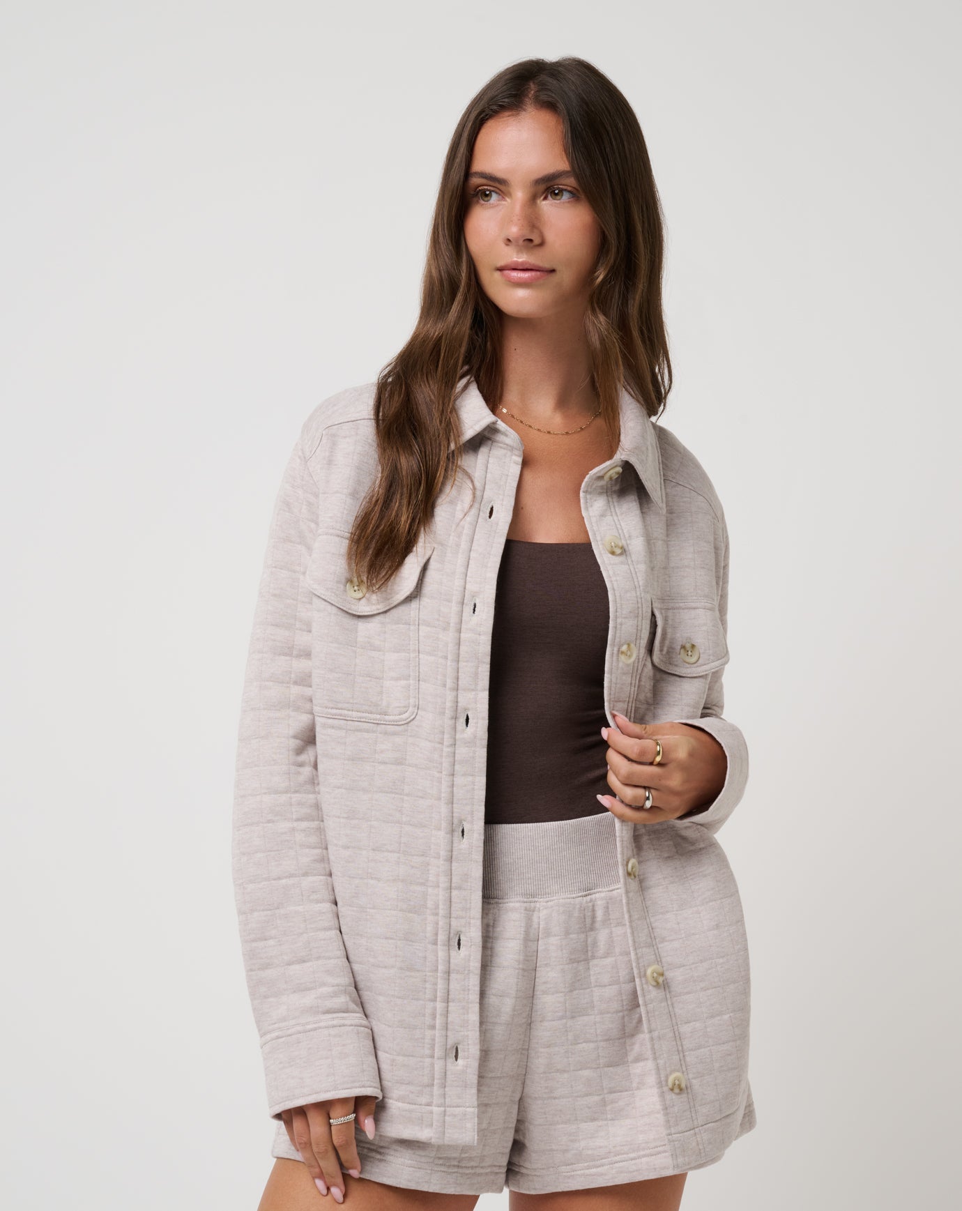 Travis Mathew Cloud Coastal Quilted Shacket
