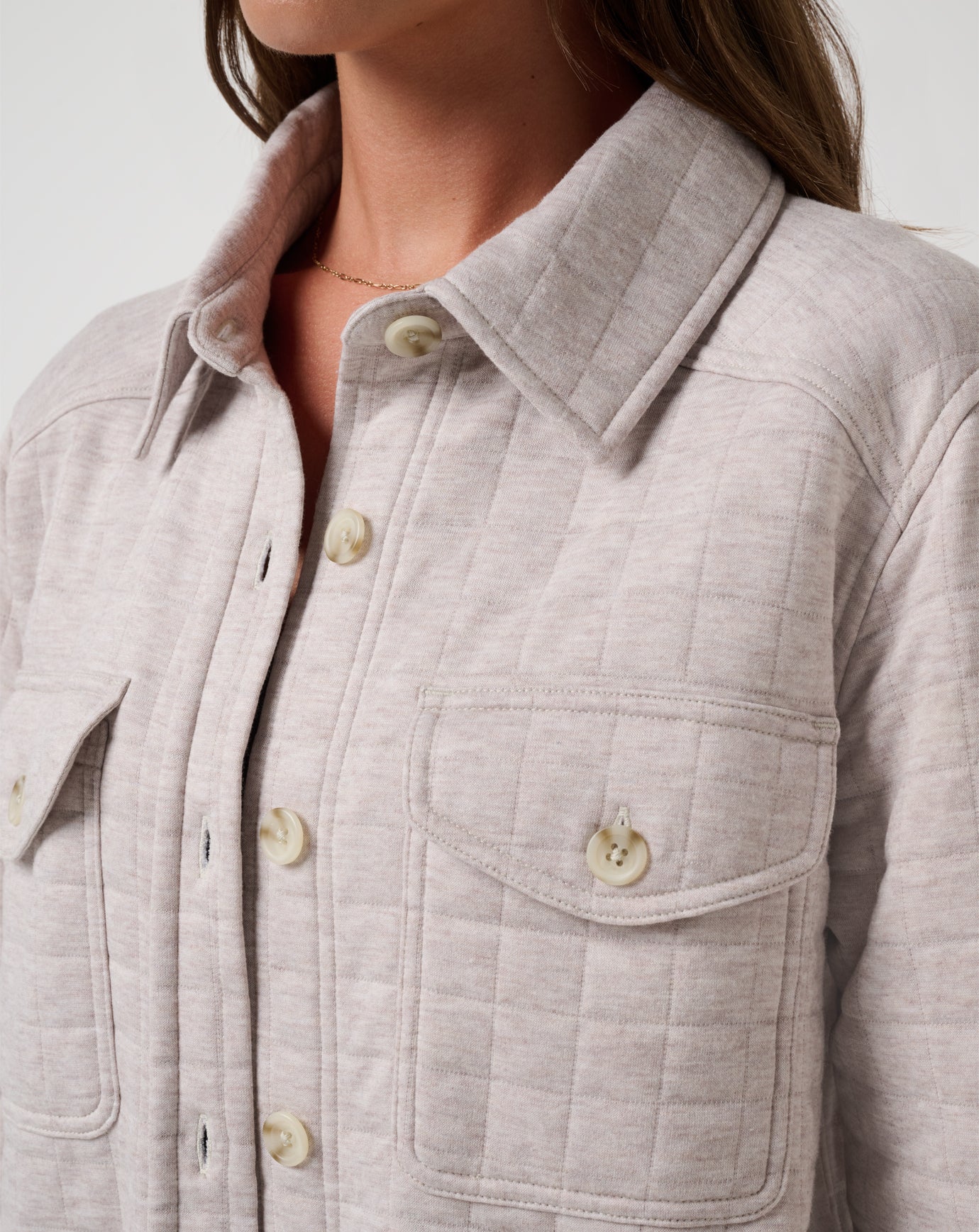 Travis Mathew Cloud Coastal Quilted Shacket