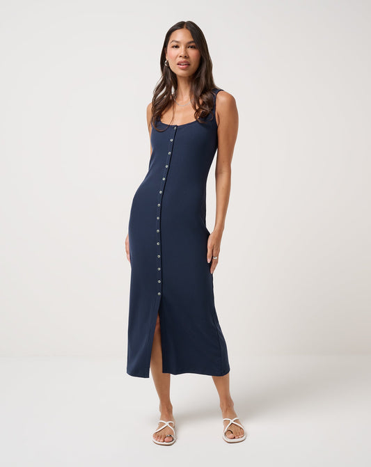 Travis Mathew Cloud Rib Button Tank Dress