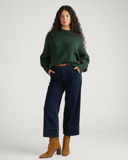 Universal Standard Carol High Rise Cropped Jeans - Dark Indigo