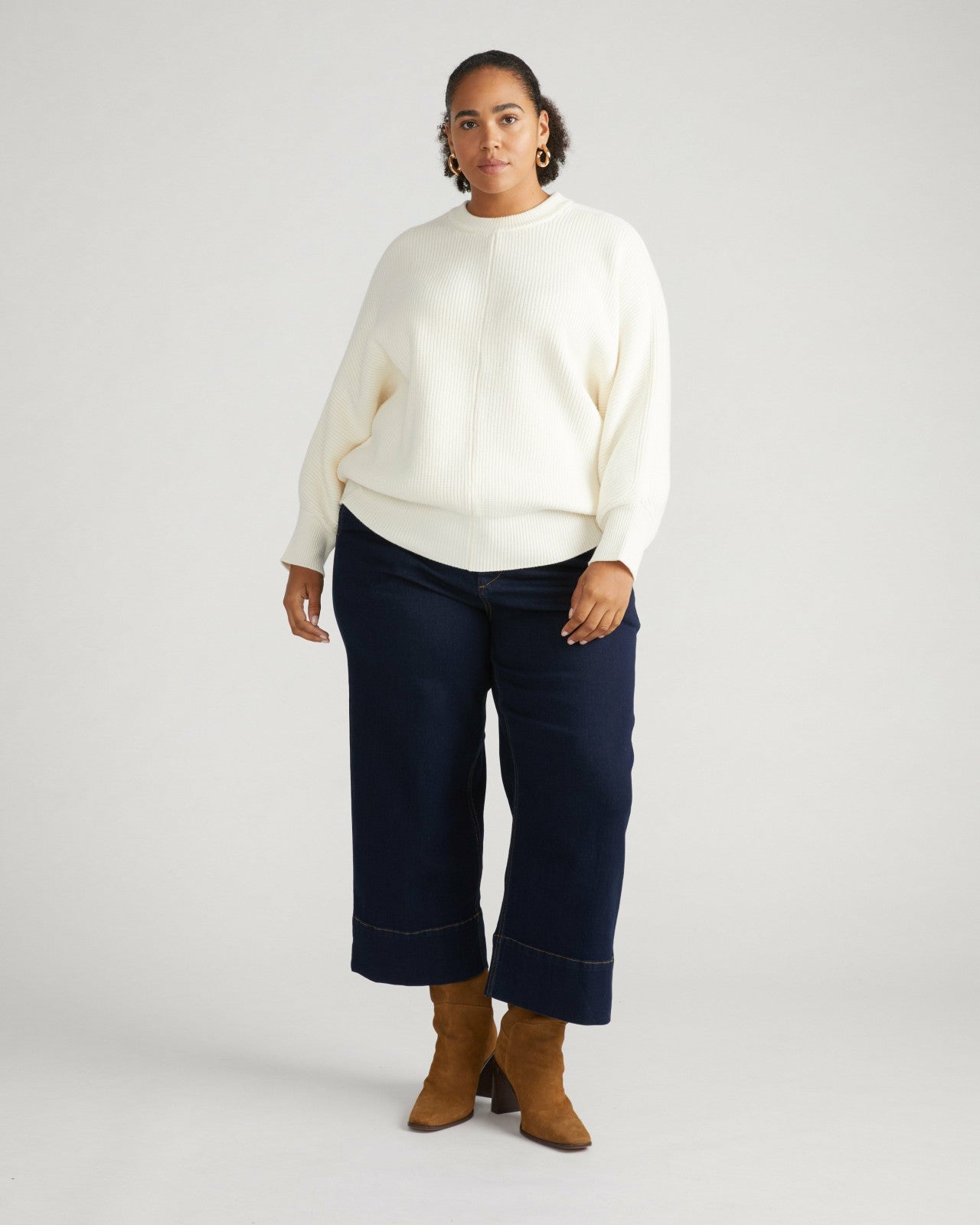 Universal Standard Carol High Rise Cropped Jeans - Dark Indigo