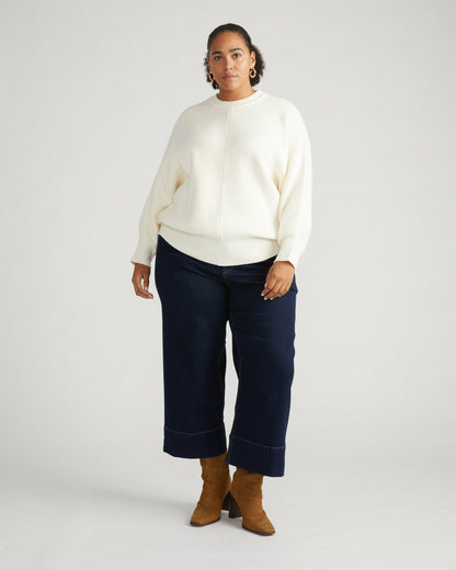 Universal Standard Carol High Rise Cropped Jeans - Dark Indigo