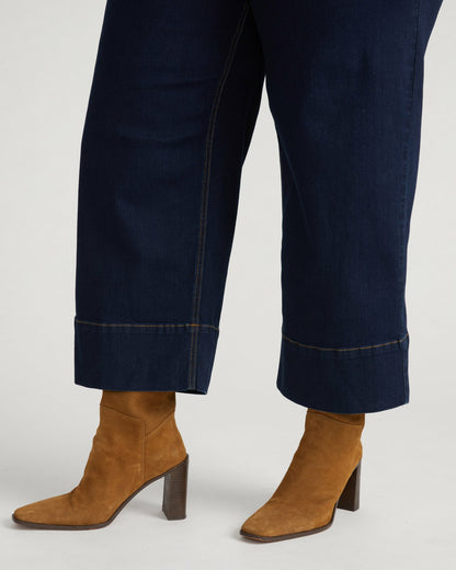 Universal Standard Carol High Rise Cropped Jeans - Dark Indigo