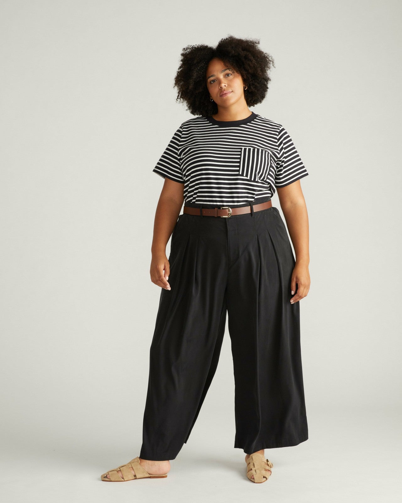 Universal Standard Palais Cooling Cupro Wide Leg Pant - Black