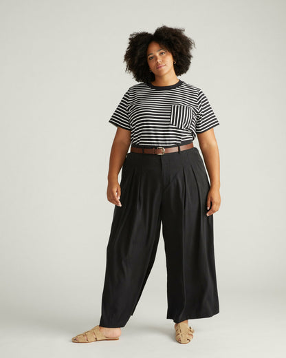 Universal Standard Palais Cooling Cupro Wide Leg Pant - Black