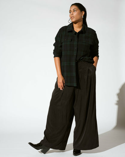 Universal Standard Palais Cooling Cupro Wide Leg Pant - Black