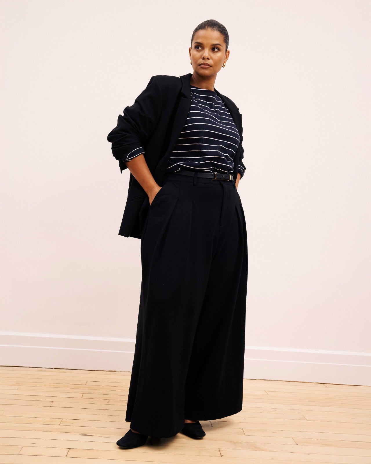 Universal Standard Palais Wide Leg Ponte Pants - Black